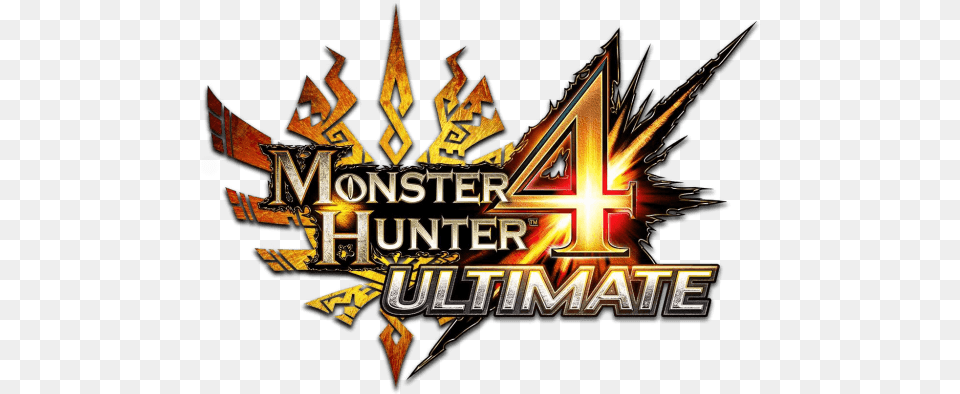 Hunters Prepare Yourself For The Ultimate Monster Monster Hunter 4 Ultimate Title, Logo, Symbol Png Image
