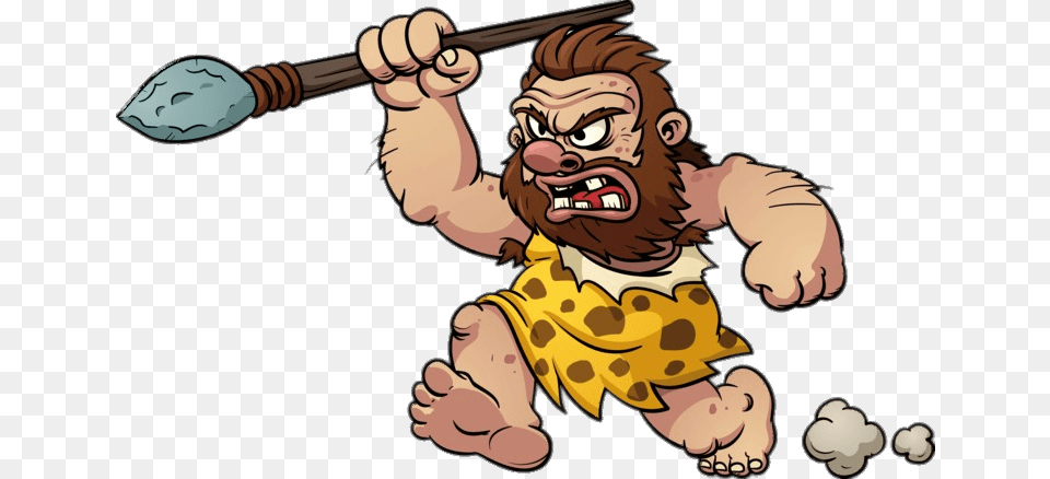 Hunting Caveman, Baby, Person, Cartoon Png Image