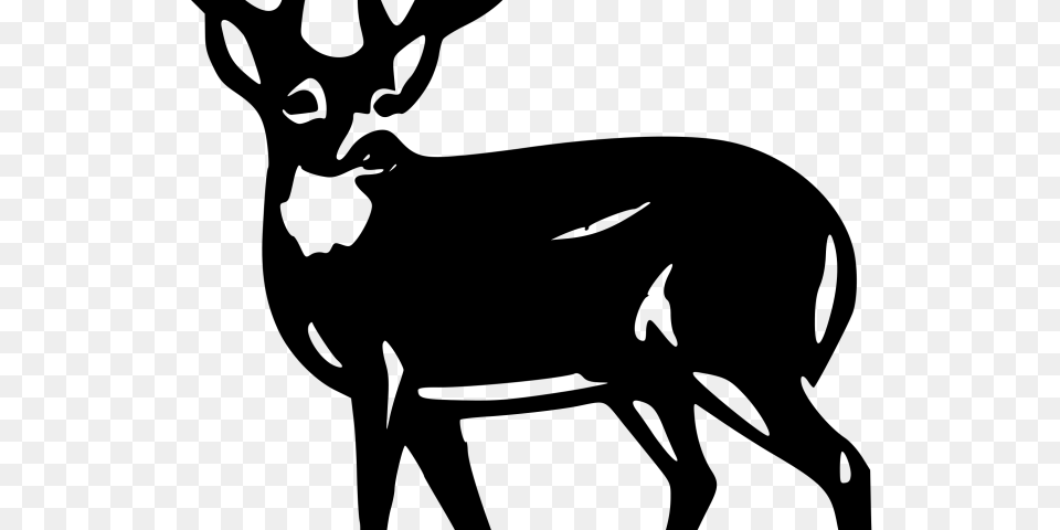 Hunting Clipart Doe Head, Gray Free Png Download