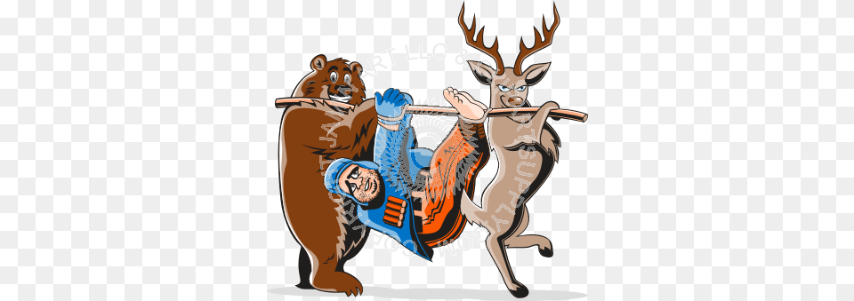 Hunting Clipart Man Hunting, Animal, Mammal, Wildlife, Deer Free Png Download