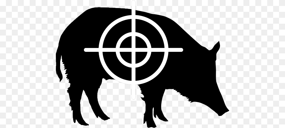 Hunting Killed Pencil And Target Icon Light Blue, Animal, Cross, Hog, Mammal Free Png Download