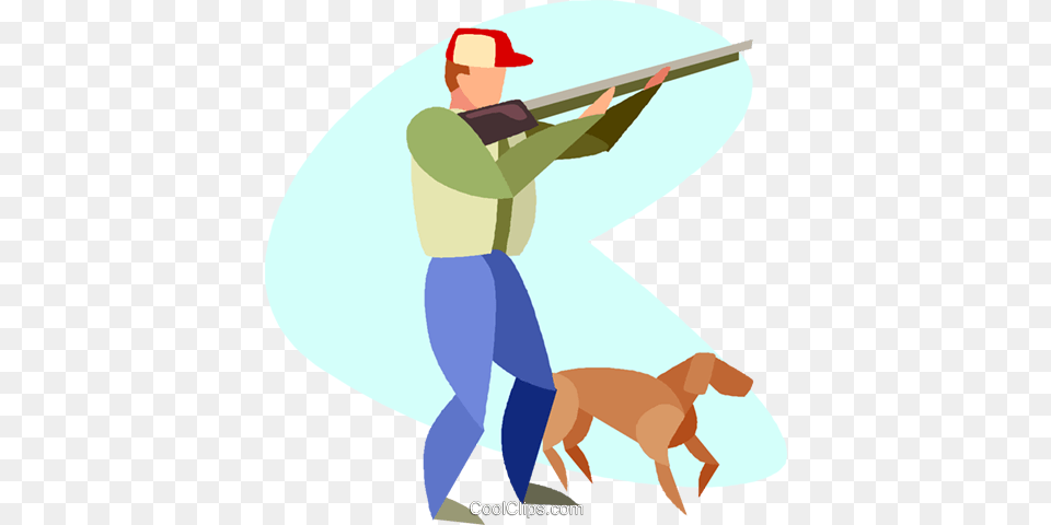 Hunting Royalty Vector Clip Art Illustration, Person, People Free Png Download