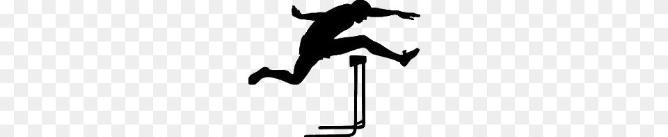Hurdle Runner Silhouette, Person, Sport, Track And Field, Animal Free Png