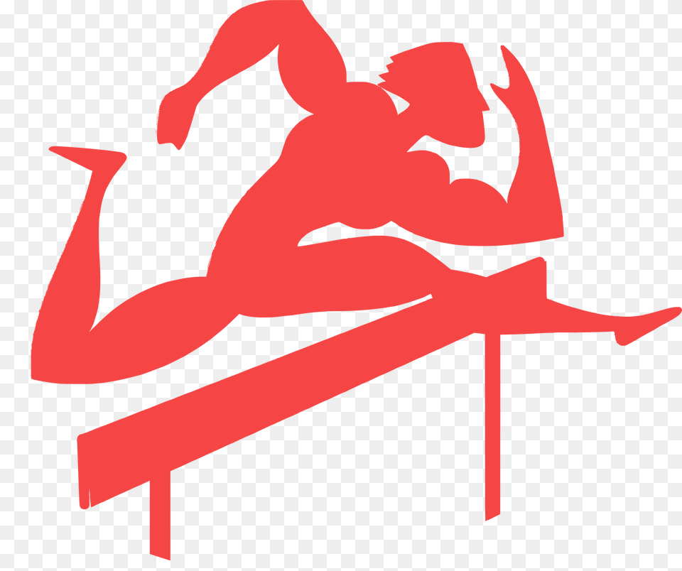 Hurdle Runner Silhouette, Track And Field, Sport, Person, Acrobatic Free Transparent Png