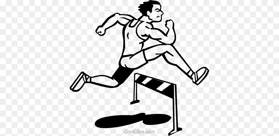 Hurdles Royalty Vector Clip Art Illustration, Hurdle, Person, Sport, Track And Field Free Transparent Png