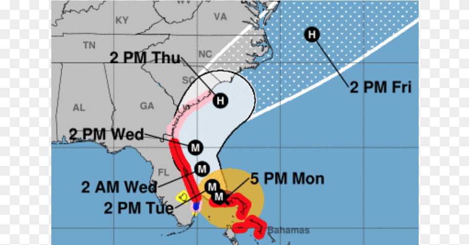 Hurricane Dorian Path Prediction, Chart, Plot, Map, Atlas Free Png
