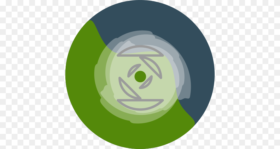 Hurricane Icon, Green, Recycling Symbol, Symbol, Sphere Free Png Download