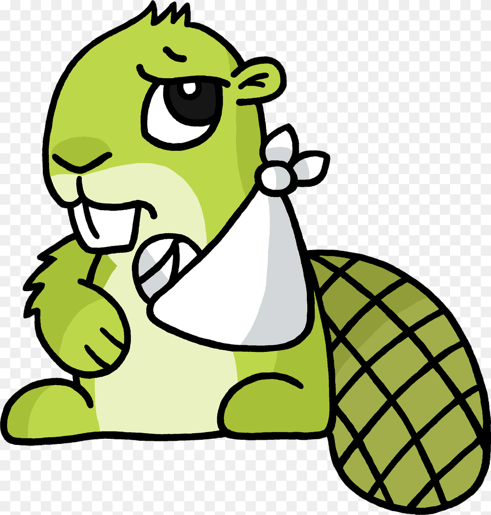 Hurt Adsy Adsy Beaver Clipart, Green, Baby, Person, Cartoon Png Image