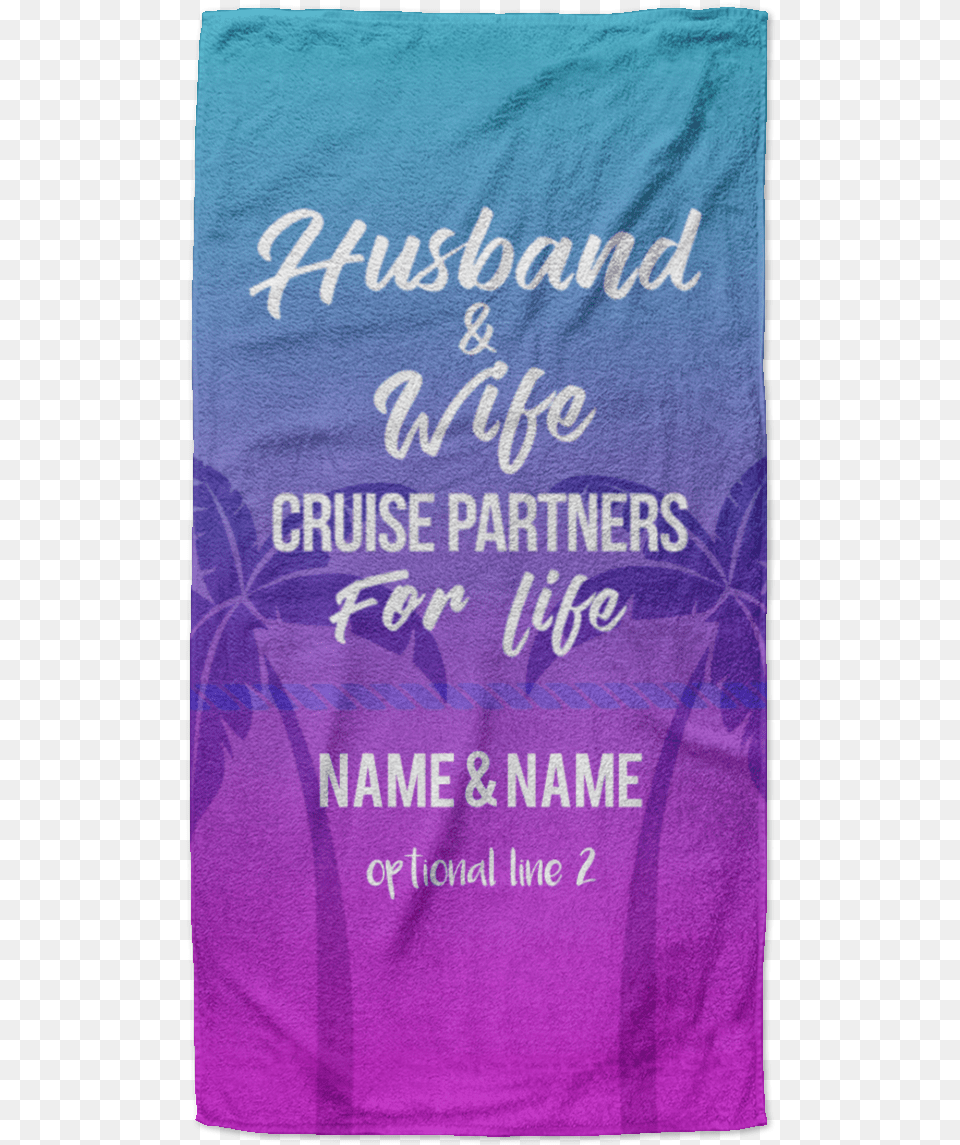 Husband Amp Wife Cruise Partners Towel Jeroom Hammertime, Purple, Person Png Image