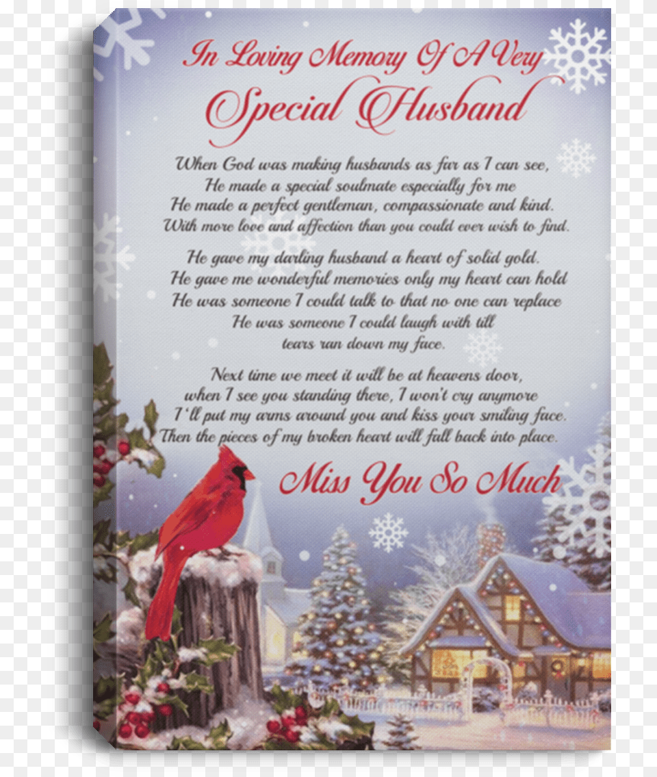 Husband In Heaven At Christmas, Animal, Bird, Cardinal Free Transparent Png