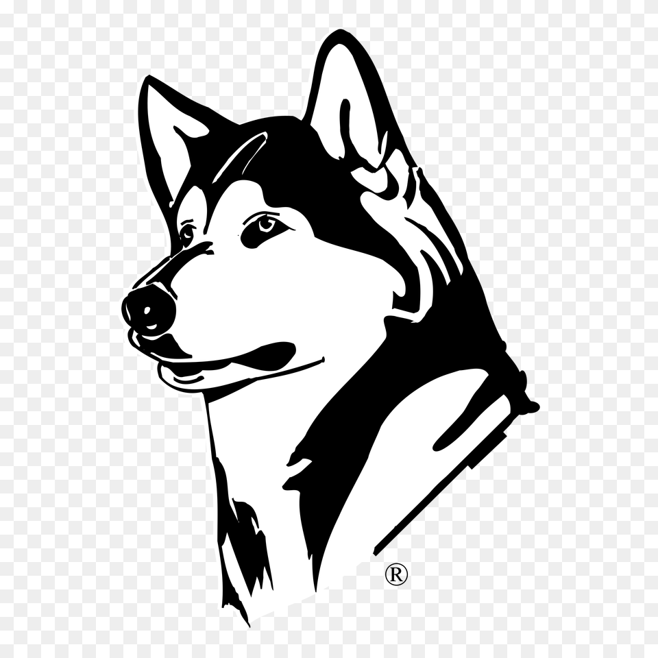 Husky, Animal, Canine, Dog, Stencil Png Image