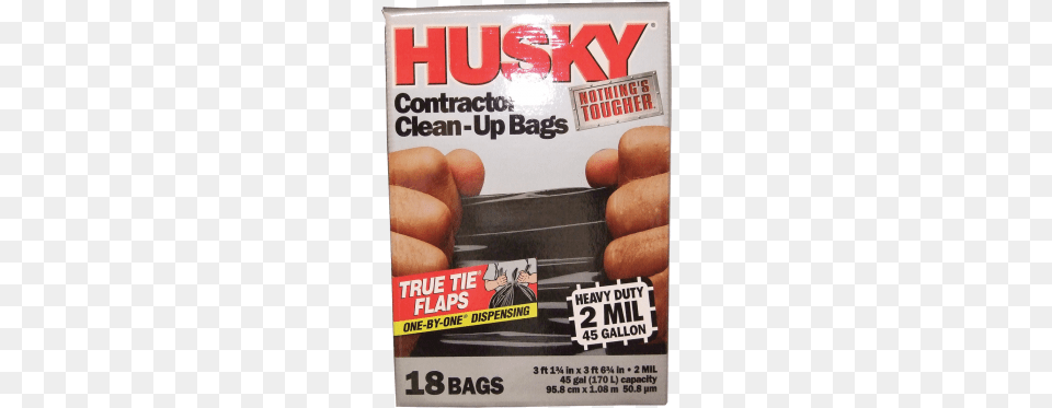 Husky 45 Gallon Contractor Trash Bags Husky Pa2042hv 42 Gallon 3 Mil Contractor Clean Up, Advertisement, Poster, Baby, Person Free Png Download