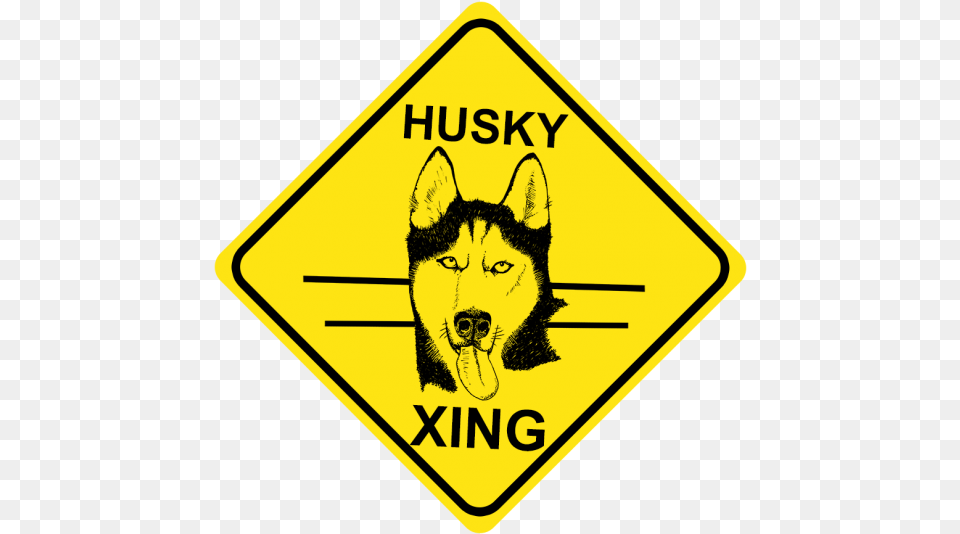 Husky Crossing Sign Shipping, Symbol, Animal, Canine, Dog Free Transparent Png