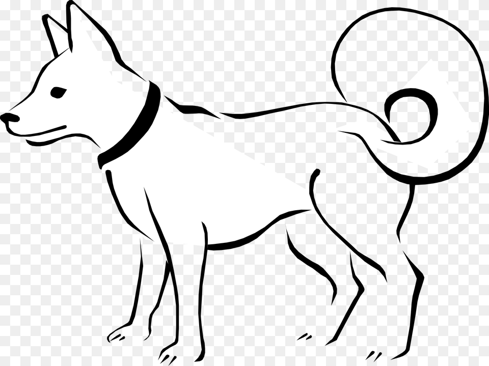 Husky Dog Cliparts Animals Clipart Black And White, Stencil, Animal, Canine, Mammal Png Image