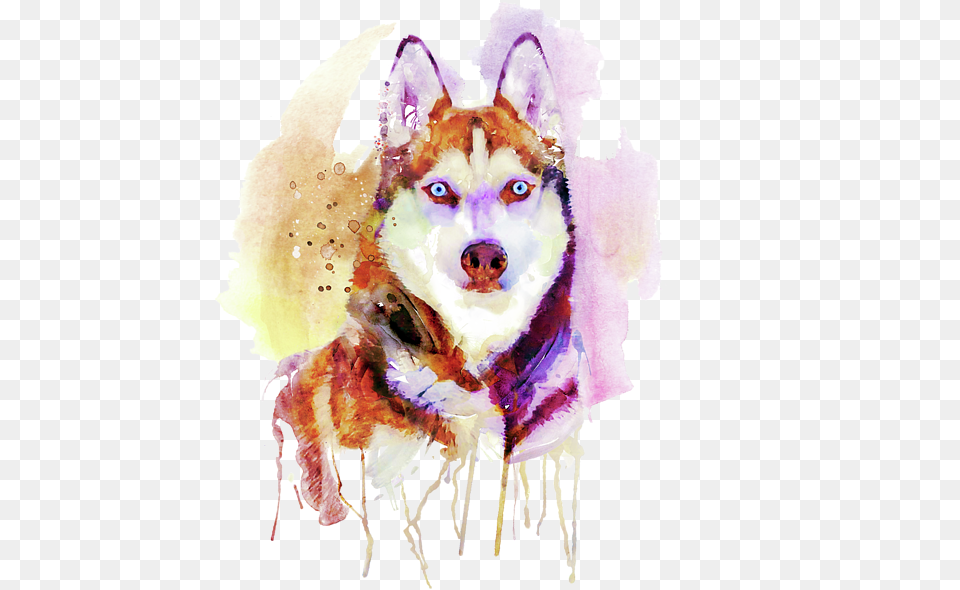 Husky Dog Watercolor Portrait Carry All Pouch Husky Watercolor, Animal, Canine, Mammal, Pet Png