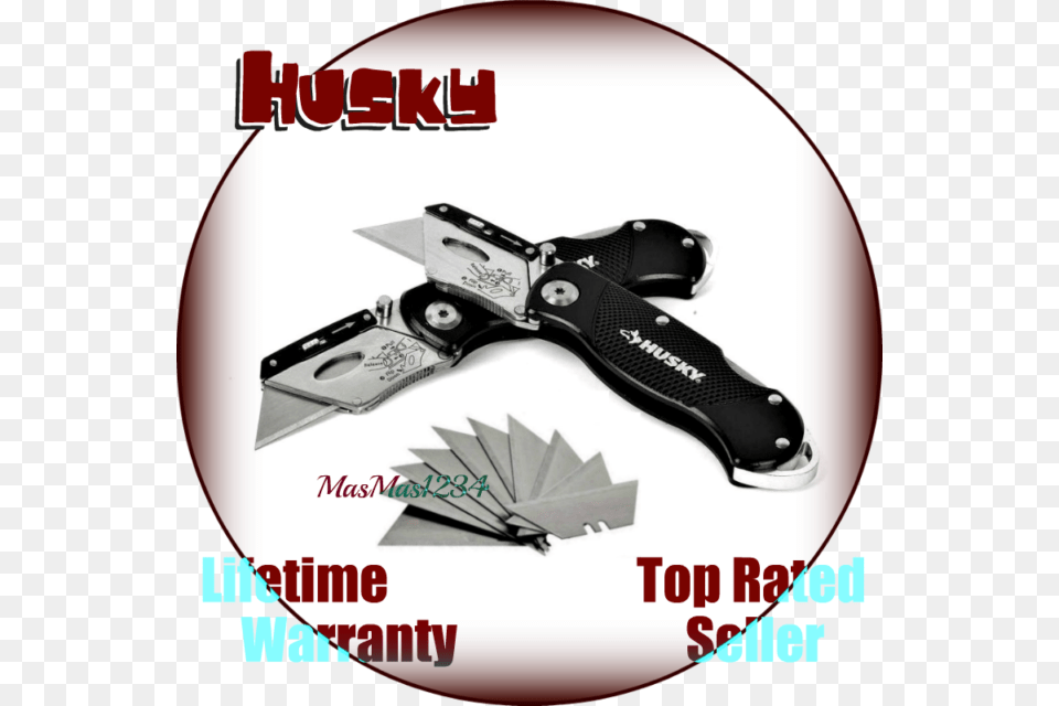 Husky Folding Lock Back Utility Knife Kobalt Lockback Foldable Utility Box Knife Cutter, Blade, Weapon, Dagger, Gun Free Png Download