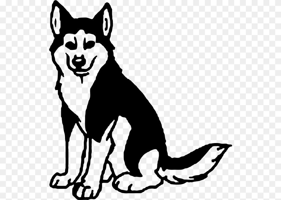 Husky Head Clip Art Husky Black And White, Animal, Pet, Mammal, Dog Free Transparent Png