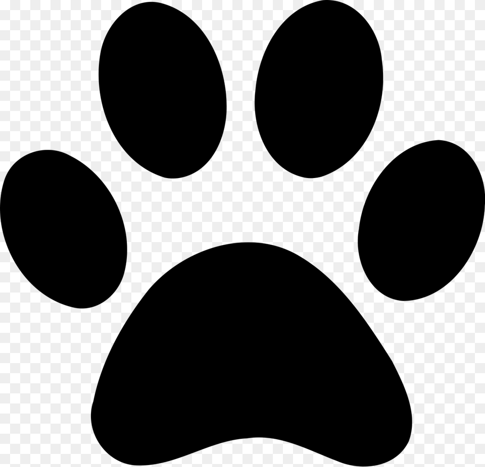 Husky Paw Clipart, Gray Png
