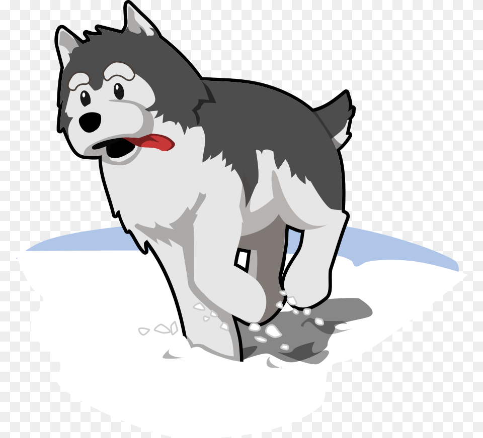 Husky Running In Snow Clip Arts For Web, Animal, Canine, Dog, Mammal Png