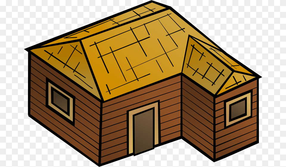 Hut Clipart Wooden House Wooden House Clipart, Architecture, Scoreboard, Housing, Building Png Image