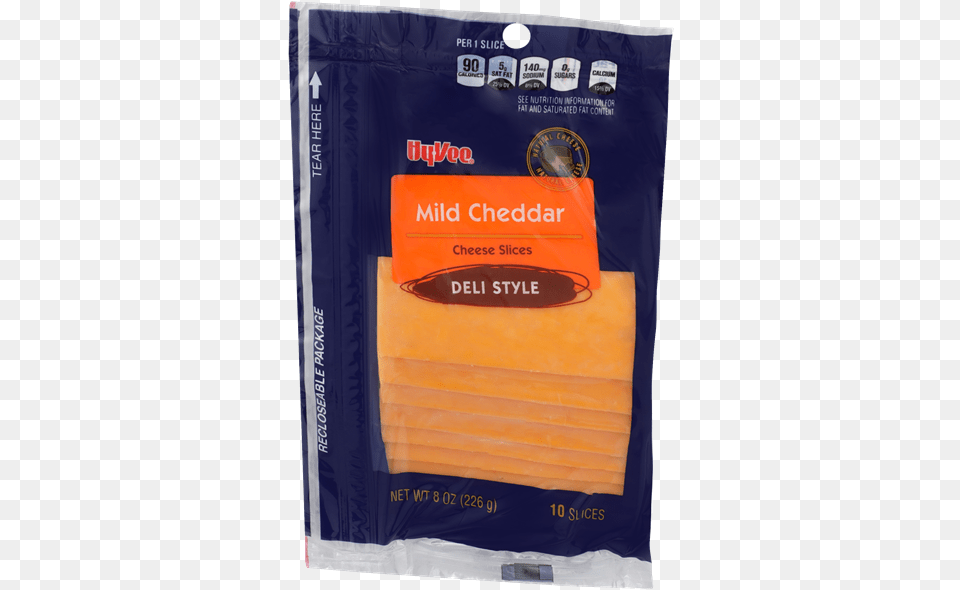 Hy Vee Mild Cheddar Cheese Slices 10ct Hyvee Aisles Paper Product, Blade, Cooking, Knife, Sliced Free Png