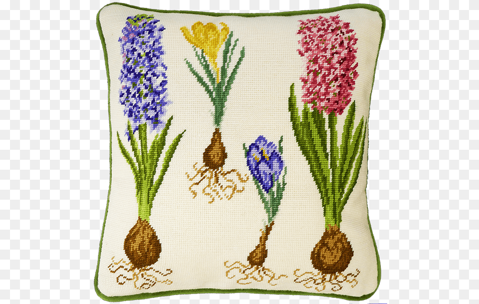 Hyacinth Cross Stitch, Cushion, Home Decor, Pattern, Embroidery Free Png Download