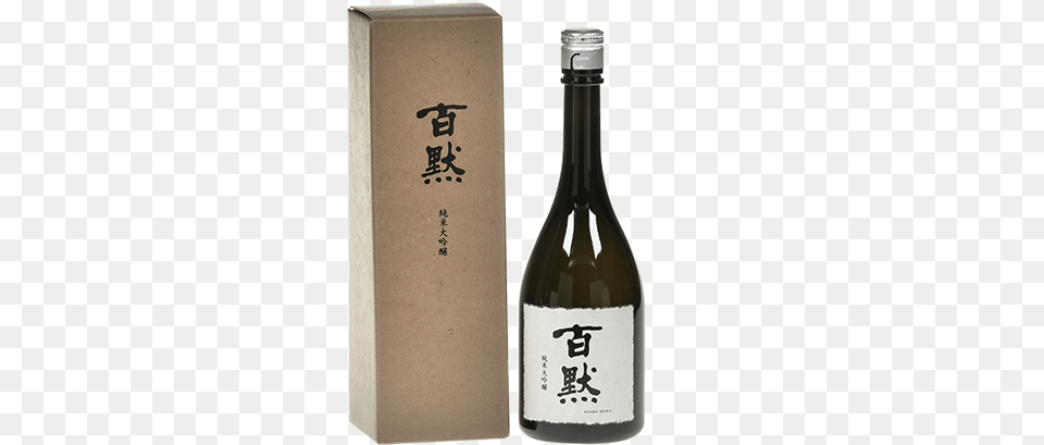 Hyaku Moku Junmai Daiginjo Grand Gold Quality Award 2019 Glass Bottle, Alcohol, Beverage, Sake Png Image
