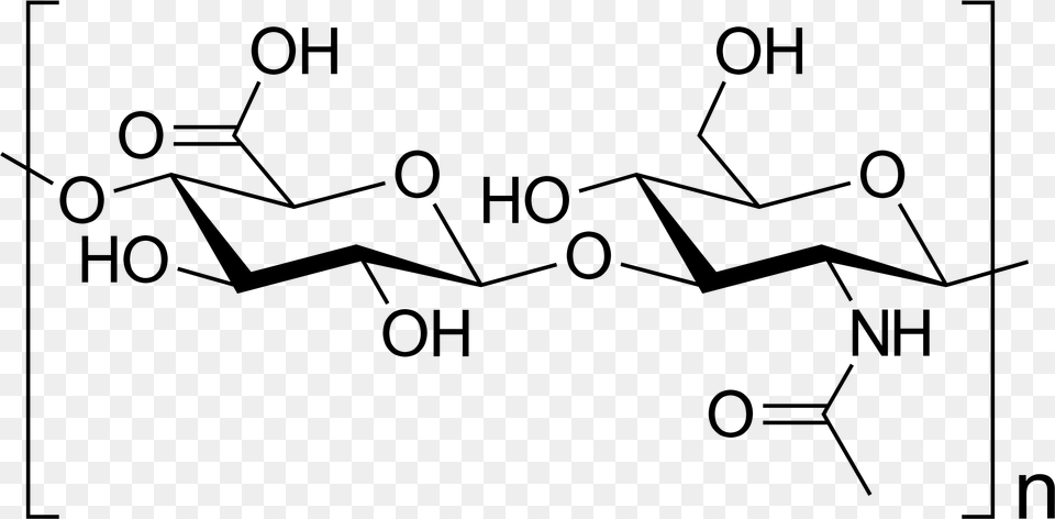 Hyaluronic Acid Structure, Gray Png Image