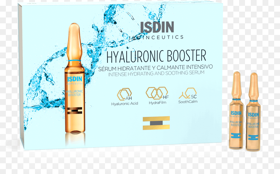 Hyaluronic Booster Serum For Lasting Isdin Hyaluronic Booster, Bottle, Cosmetics, Advertisement, Lipstick Free Png Download