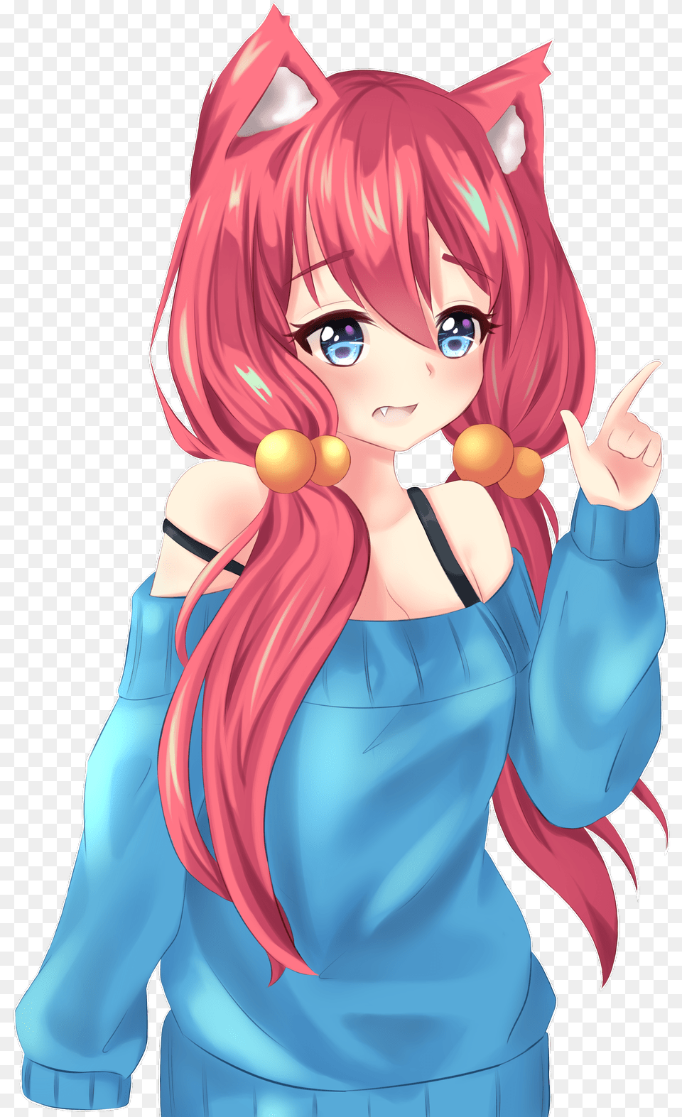 Hyan Catgirl Neko Know Your Meme Anime Red Headed Cat Girl, Book, Comics, Publication, Adult Free Transparent Png