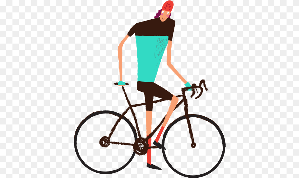 Hybrid Bicycle, Wheel, Machine, Person, Man Png Image