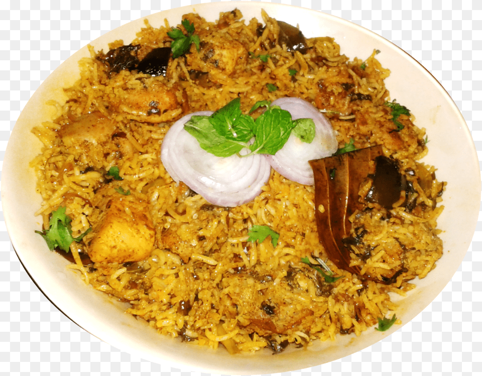 Hyderabad Chicken Dum Biryani Hyderabadi Biriyani, Food, Food Presentation, Plate Png
