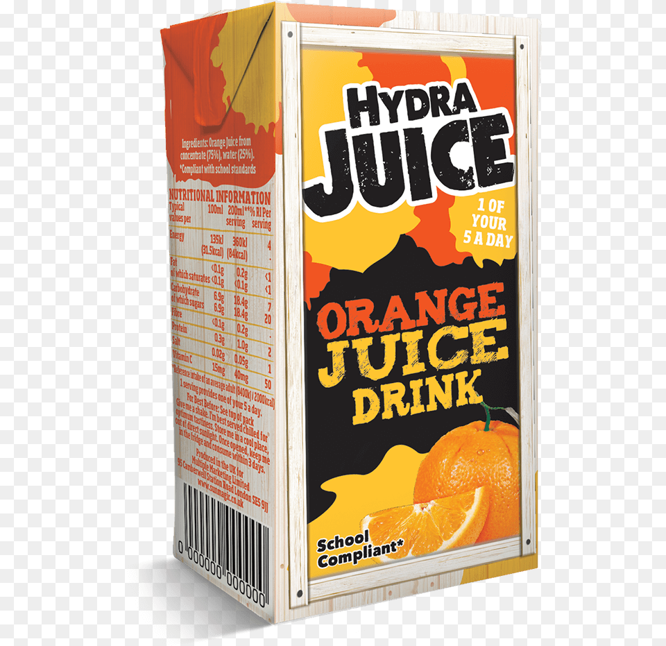 Hydra Juice 200ml 75 Orange Drink Sunmagic Orange, Advertisement, Plant, Produce, Fruit Png Image