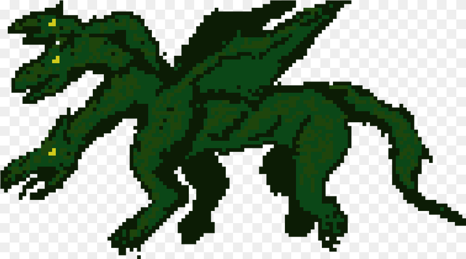 Hydra Pixel Art, Green, Dragon, Animal, Reptile Free Png