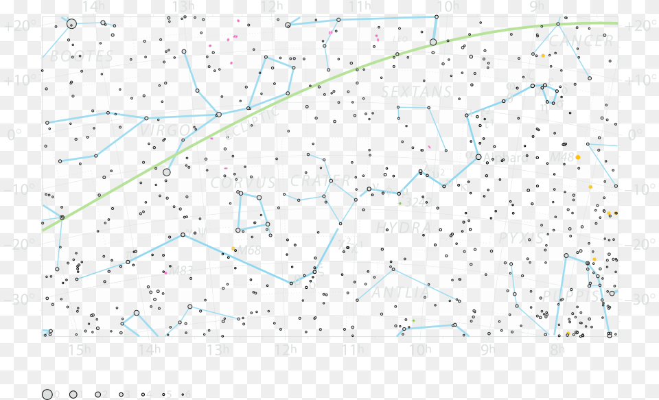 Hydra The Female Water Snake Constellation Facts Sky Map, Chart Free Transparent Png