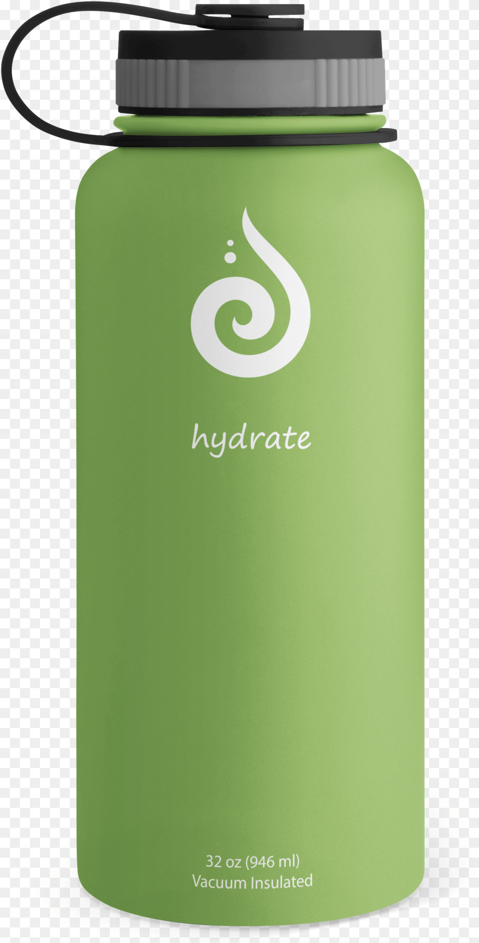 Hydrate 32oz Water Bottle Kiwi U2014 Hydrate Water Bottles Glass Bottle, Water Bottle, Shaker Png Image