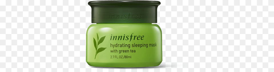 Hydrating Sleeping Mask With Green Tea Large Innisfree Green Tea Sleeping Mask, Bottle, Herbal, Herbs, Plant Png