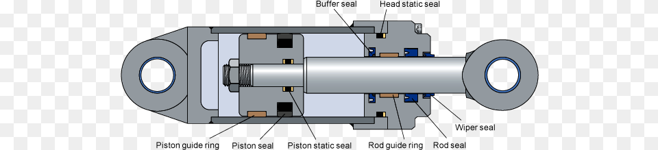 Hydraulic Actuatingcylinderpistondiagramcutawaypng, Cad Diagram, Diagram, Weapon Free Transparent Png