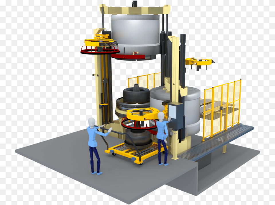 Hydraulic Curing Press For Truck Bus And Light Agricultural Tyre Curing Press, Architecture, Building, Factory, Person Png