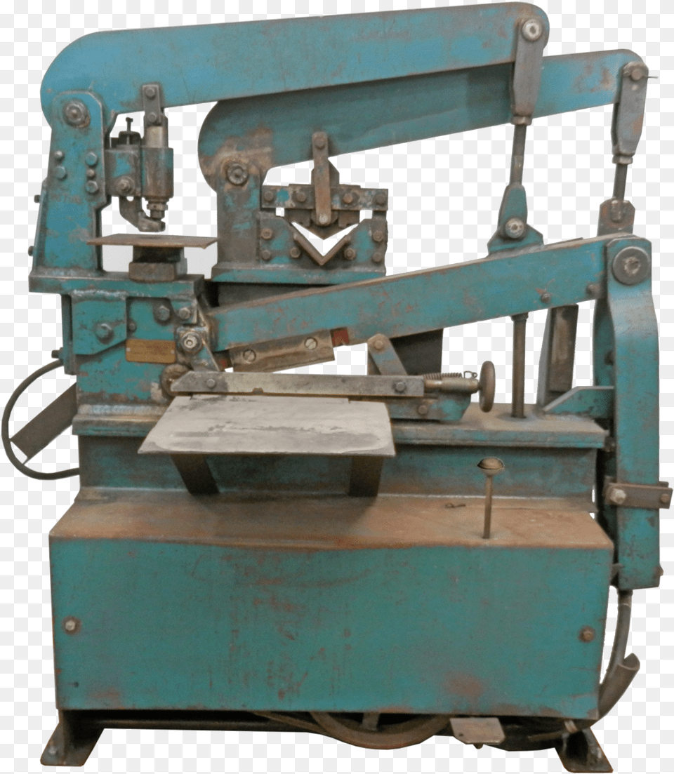 Hydraulic Ironworker Machine Old Png Image