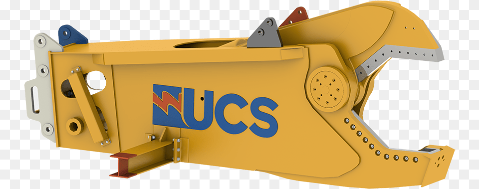 Hydraulic Shear Cutting Gun, Machine, Bulldozer Png Image