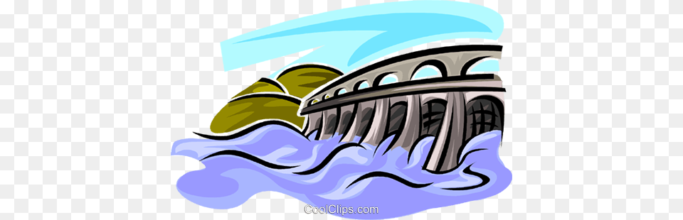 Hydro Dams Royalty Vector Clip Art Illustration, Outdoors, Water, Dam Free Transparent Png