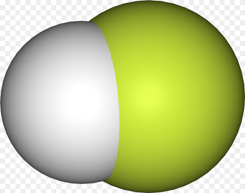 Hydrogen Fluoride 3d Vdw Hydrofluoric Acid Hf Molecule, Tennis Ball, Ball, Tennis, Sport Png