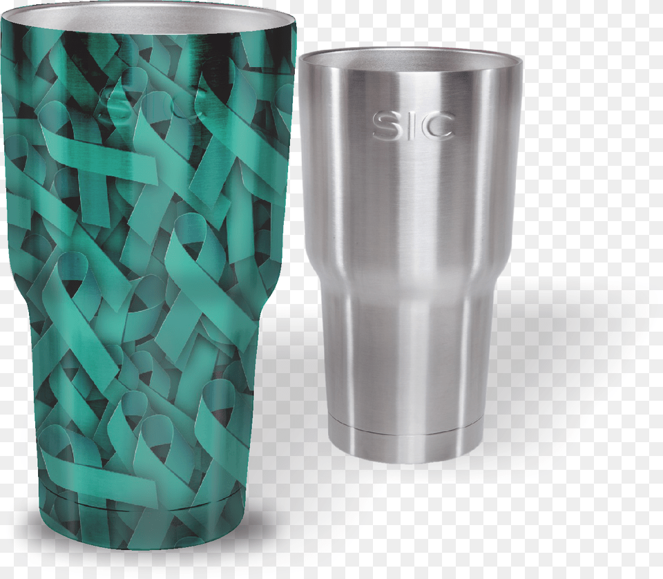 Hydrographic Film Thin Blue Line, Steel, Glass, Bottle, Cup Free Transparent Png