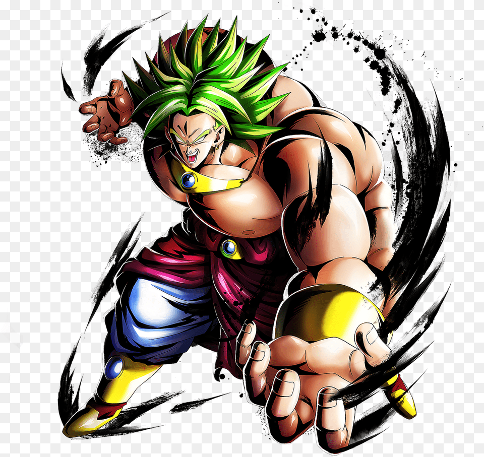 Hydros Dokkanart On Twitter Legendary Super Saiyan Broly Dragon Ball Legends, Book, Comics, Publication, Baby Free Png Download