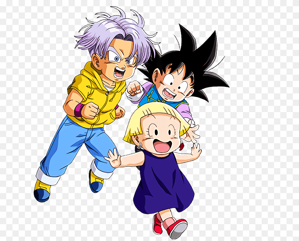 Hydros Goten Trunks And Marron, Book, Comics, Publication, Baby Free Png Download