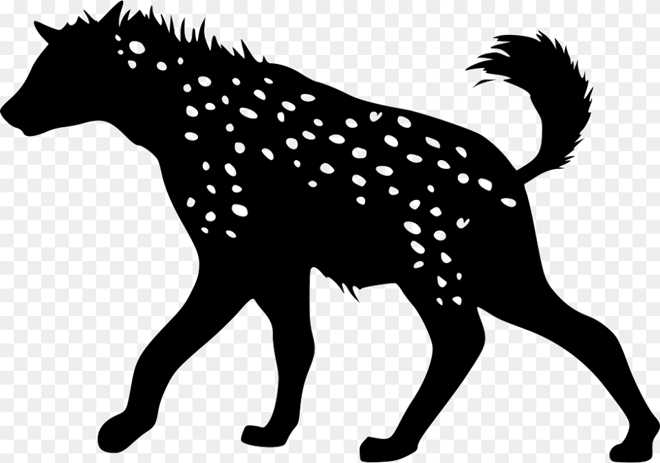 Hyena Hyena Black, Silhouette, Stencil, Animal, Canine Free Png Download