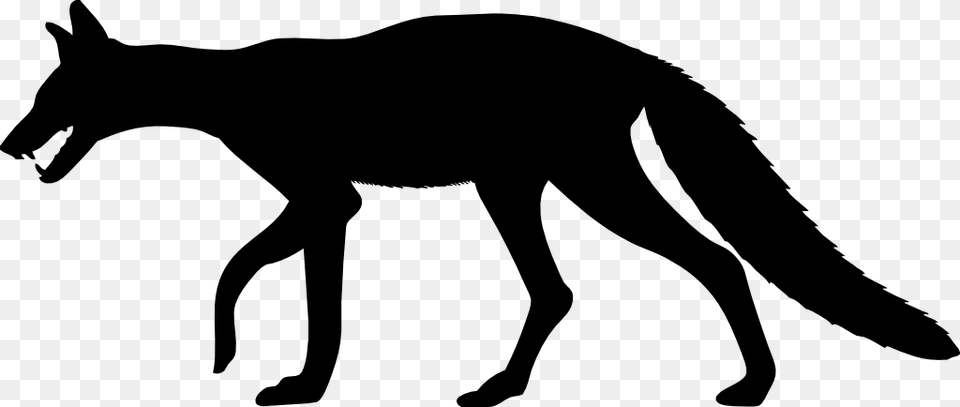Hyena Silhouette, Gray Png Image