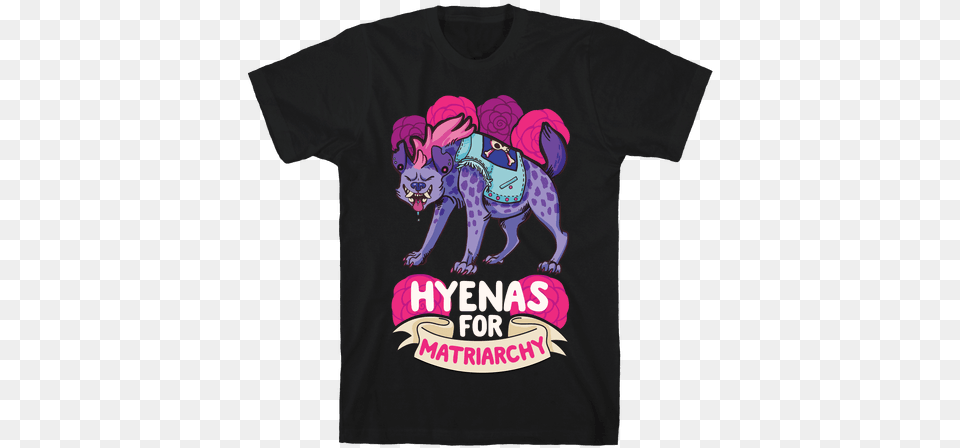 Hyenas For Matriarchy Mens T Shirt Lol Lucifer Our Lord, Clothing, T-shirt, Purple Png