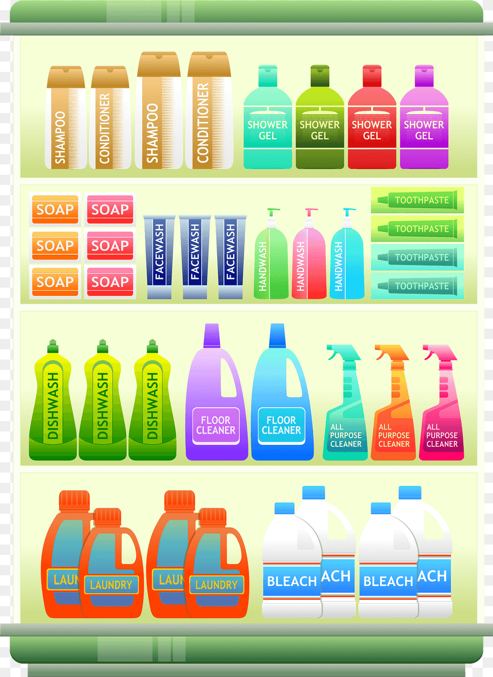 Hygiene Products On Supermarket Shelf Clipart, Cabinet, Furniture, Medicine Chest, Shop Free Transparent Png